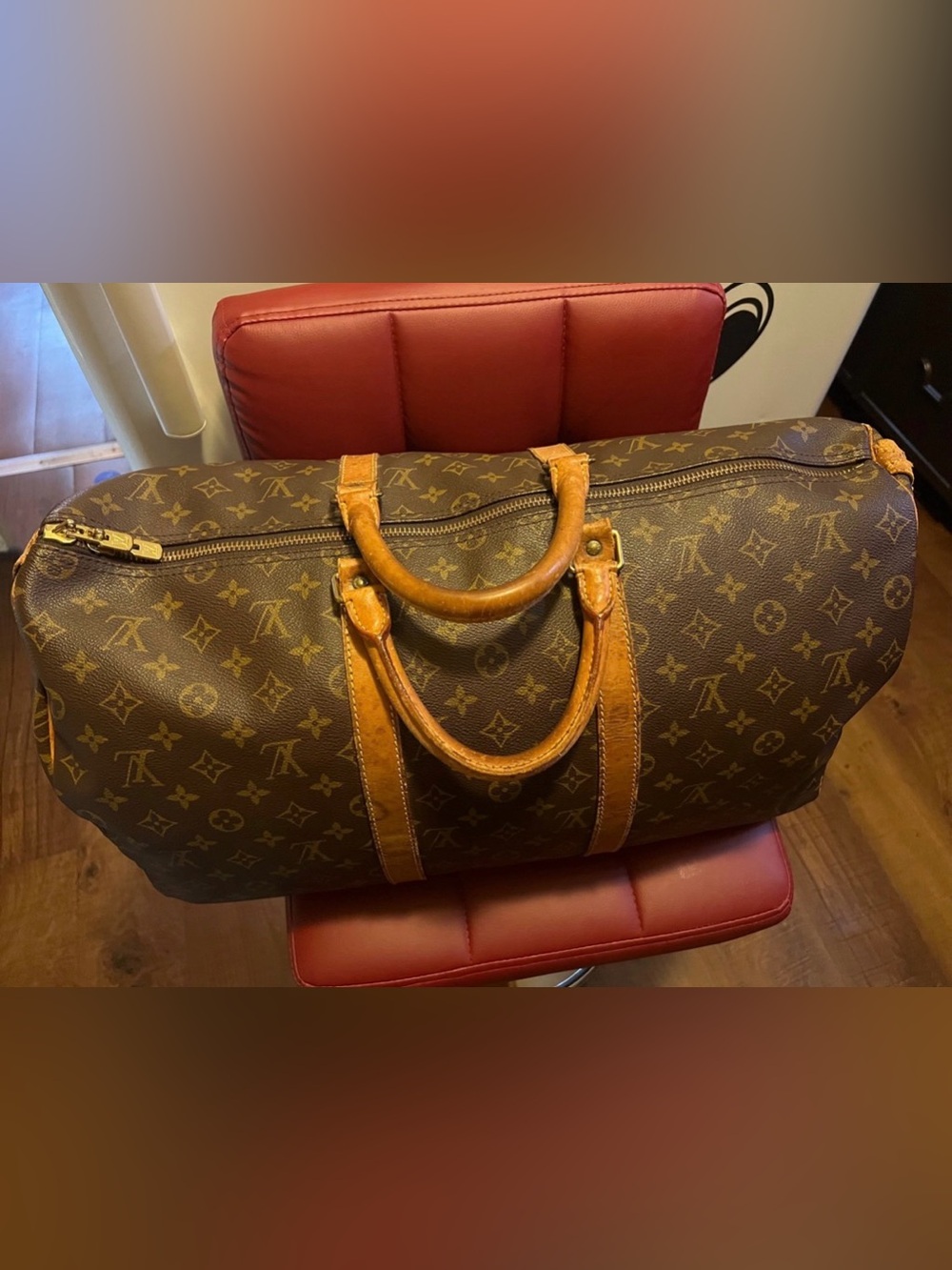 LOUIS VUITTON 50 KEEPALL MONOGRAM HANDBAG